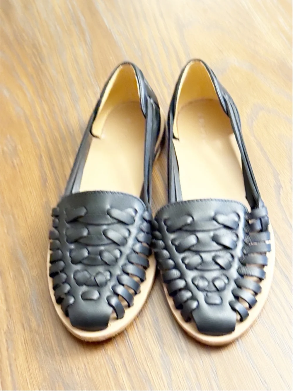 Nisolo Women's Huarache Leather Sandal Black 7.5 NWOT - Picture 5 of 12